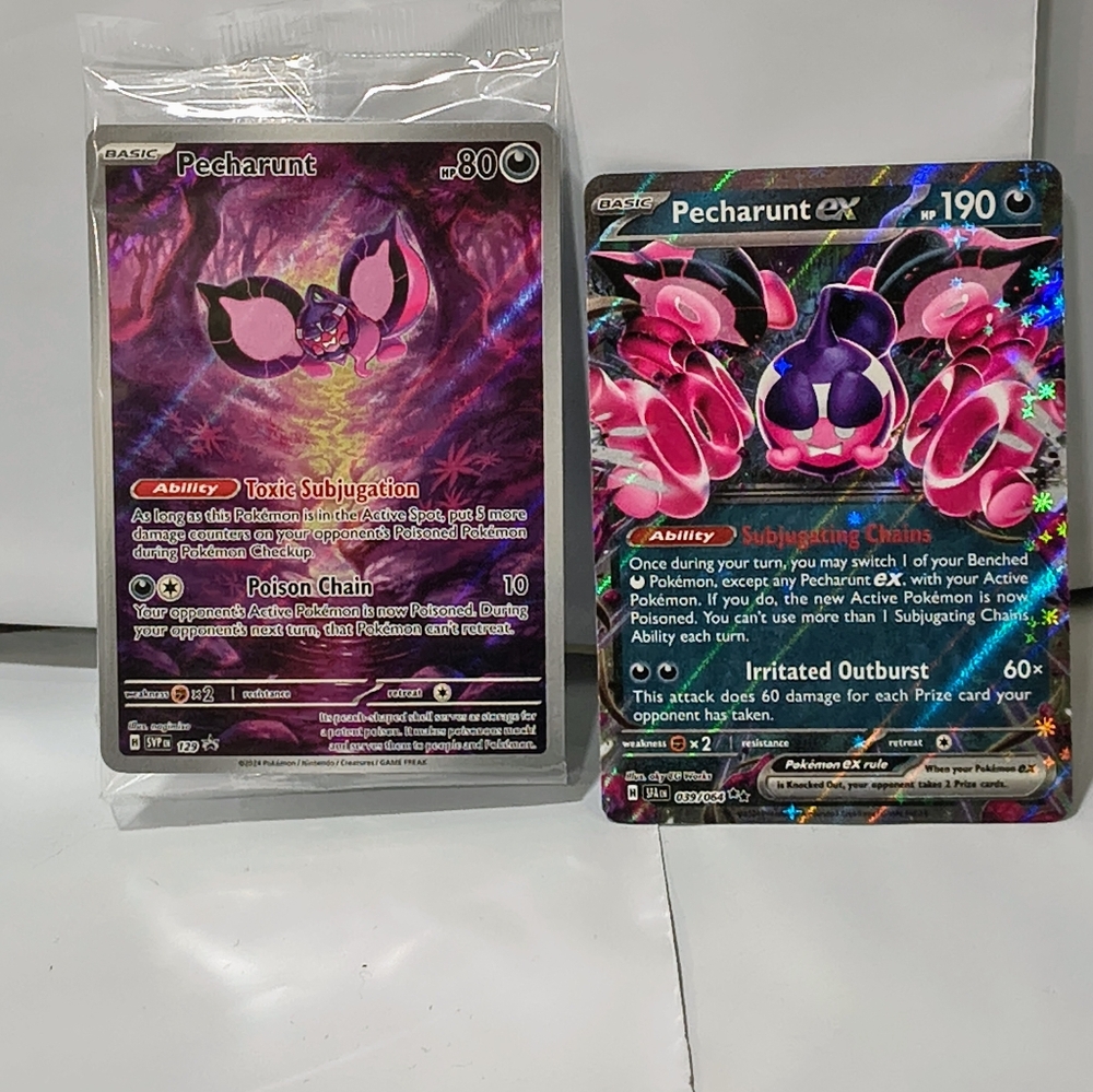 Pecharnut EX Holographic Trading Cards  Set sealed Promo Card
